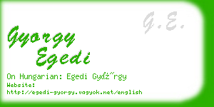 gyorgy egedi business card
